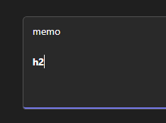 `##`入力後に空白入力するとh2の入力書式になる on Teams